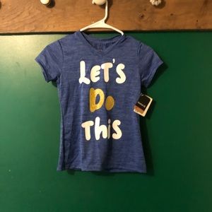 NWT- Reebok short sleeve “Let’s do this” tee size M 10-12 girls